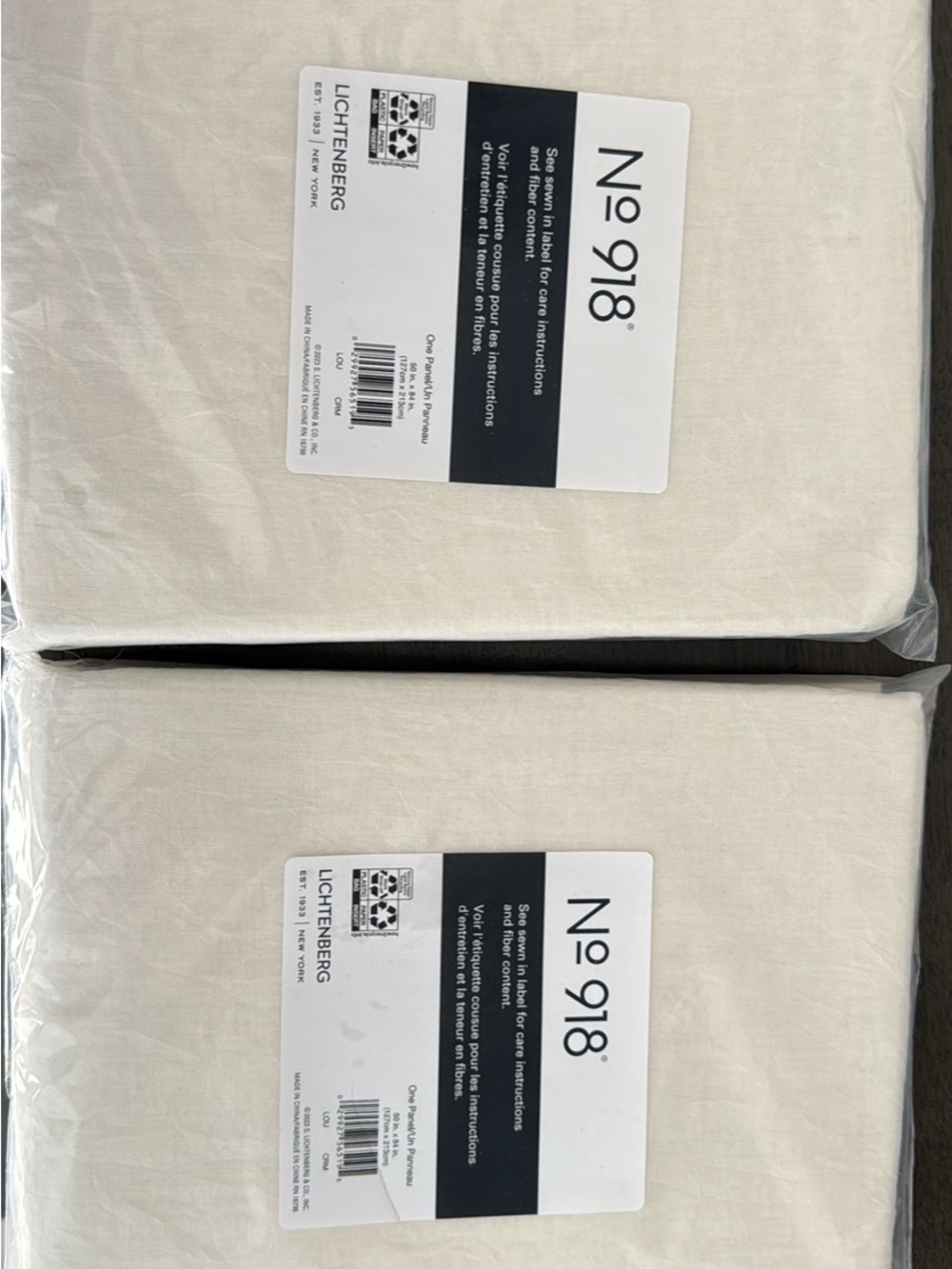 NWT No. 918 Lichtenberg Linen curtains in Natural